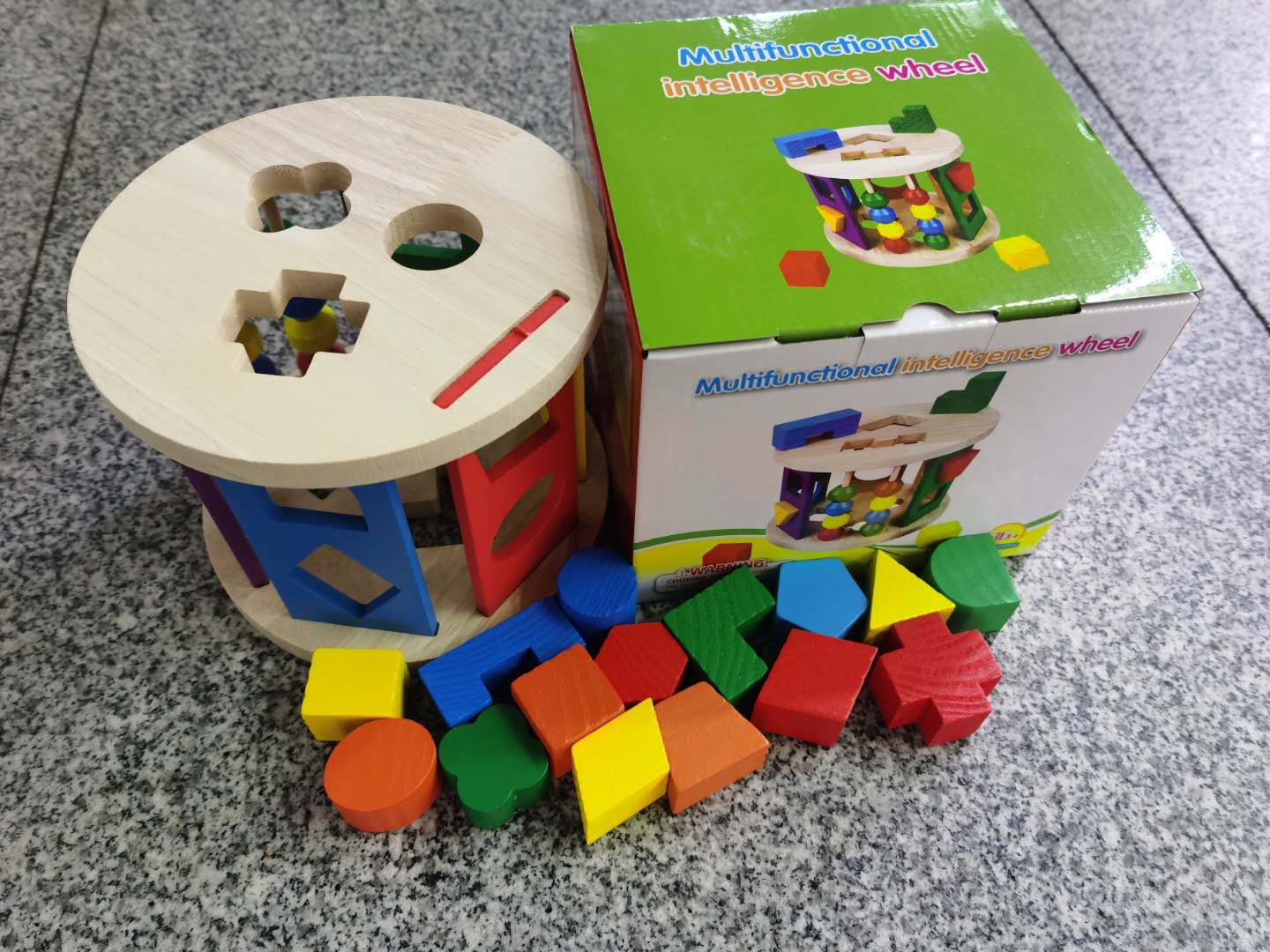 Multi-functional toy building block rack, wooden toys Specification image