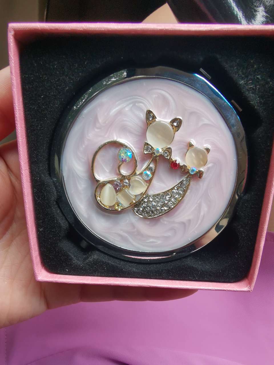 化妆镜，小镜子，梳子，全身镜细节图