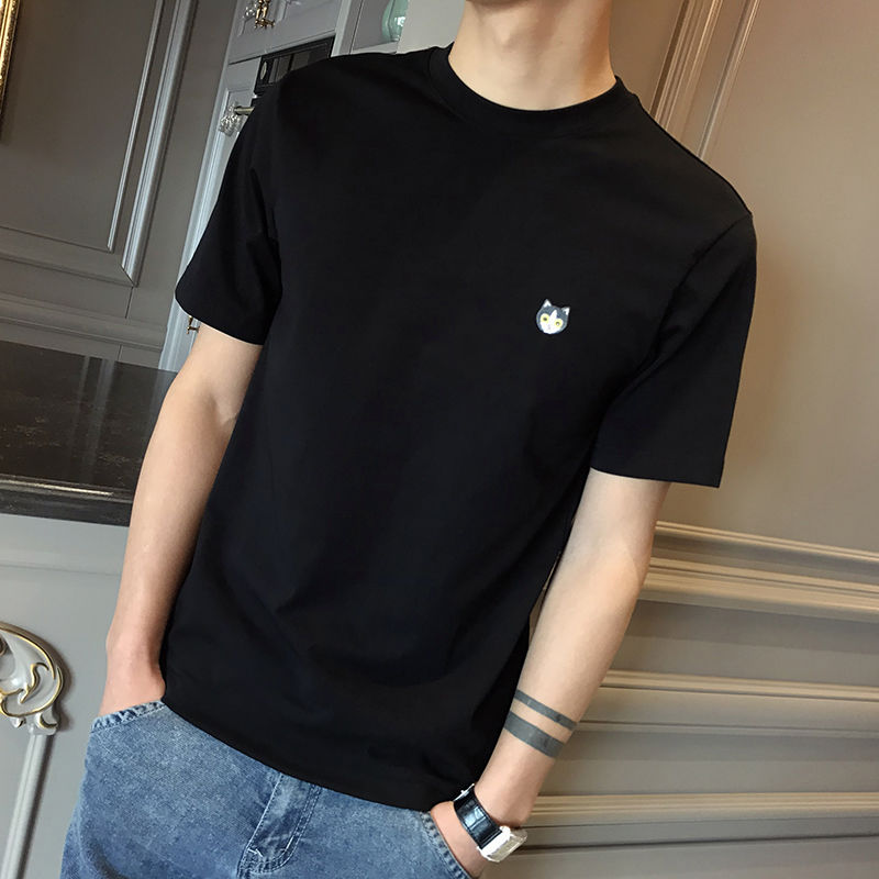 Cotton t shirt men's season trend new t fall popular logo body men's short sleeves thumbnail