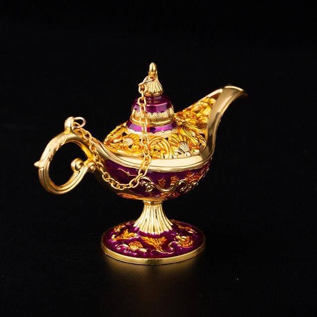 Direct sales from the manufacturer of creative European retro enamel Aladdin lamp metal handicrafts and home decoration ornaments Specification image