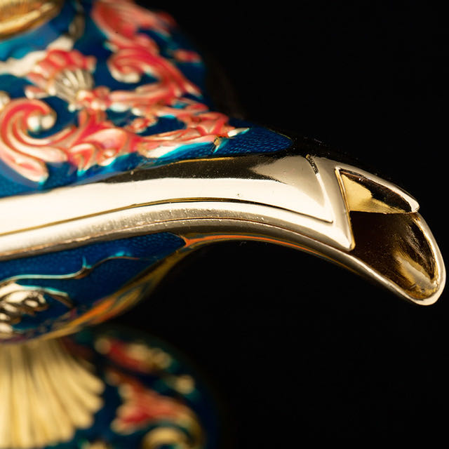 Metal handicrafts, home living room decoration items, creative European retro and cute enamel color Aladdin magic lamp undefined