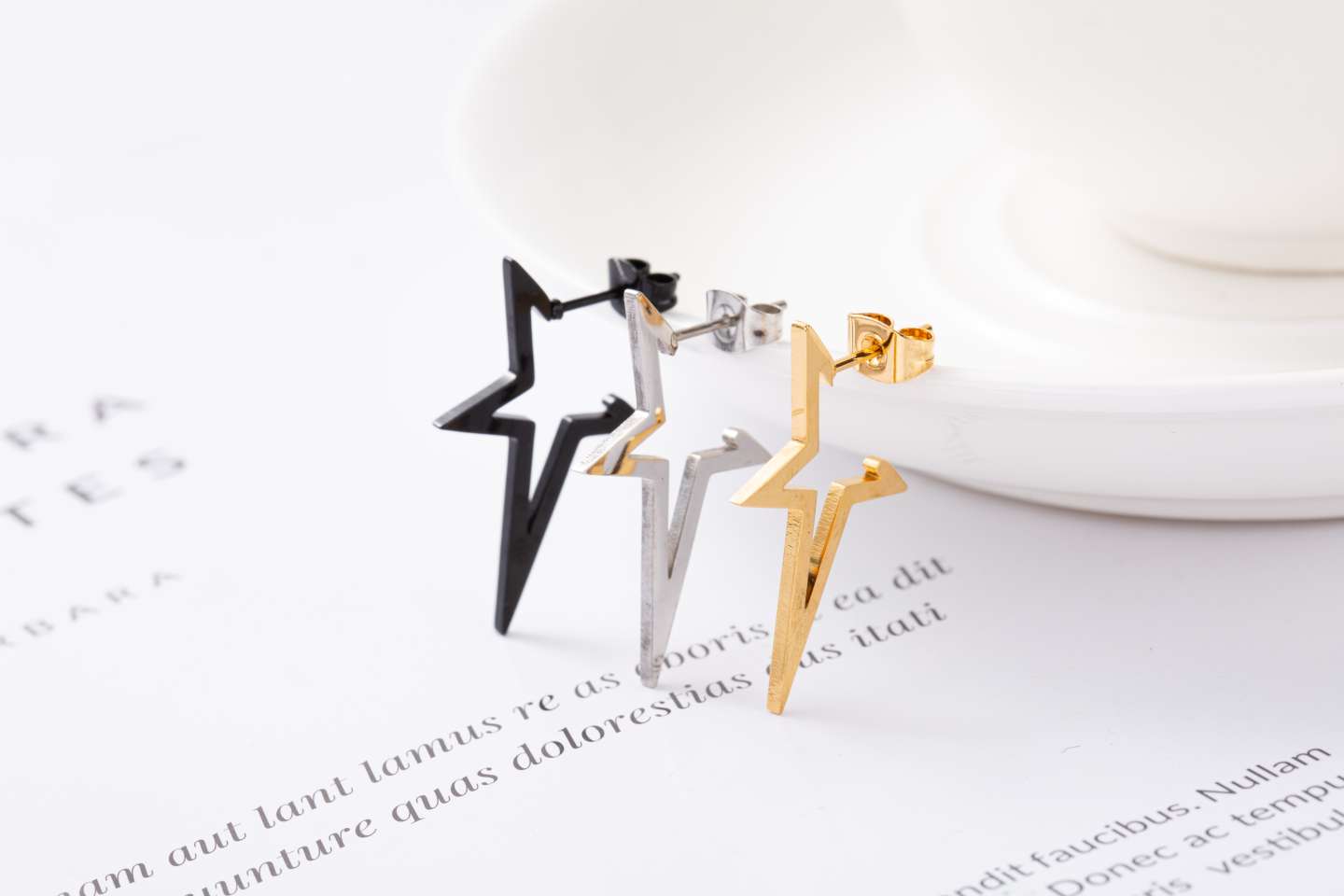 High grade stainless steel single ear stud ear-stud ear-stud ear-stud small ear-stud earrings thumbnail