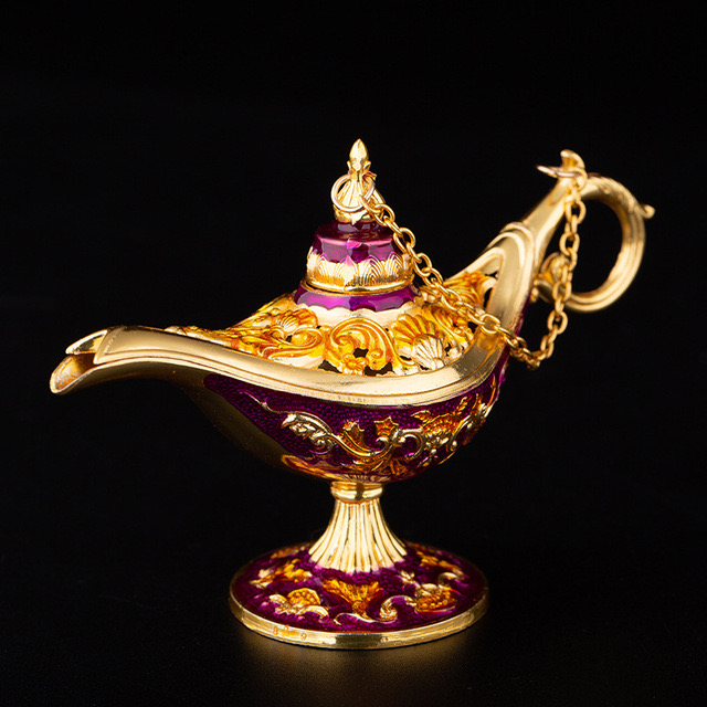Direct sales from the manufacturer of creative European retro enamel Aladdin lamp metal handicrafts and home decoration ornaments details Picture