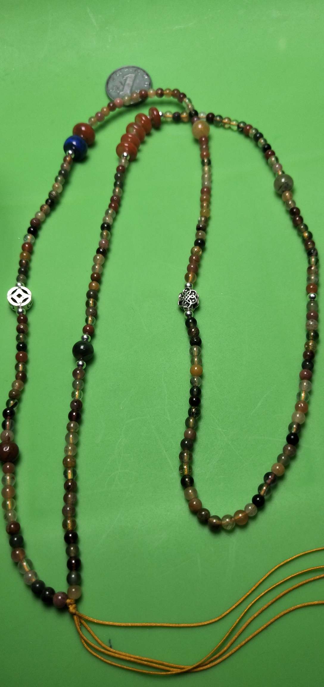 Brazil crystal Fu Lu Shou with silver jewelry mobile phone chain thumbnail