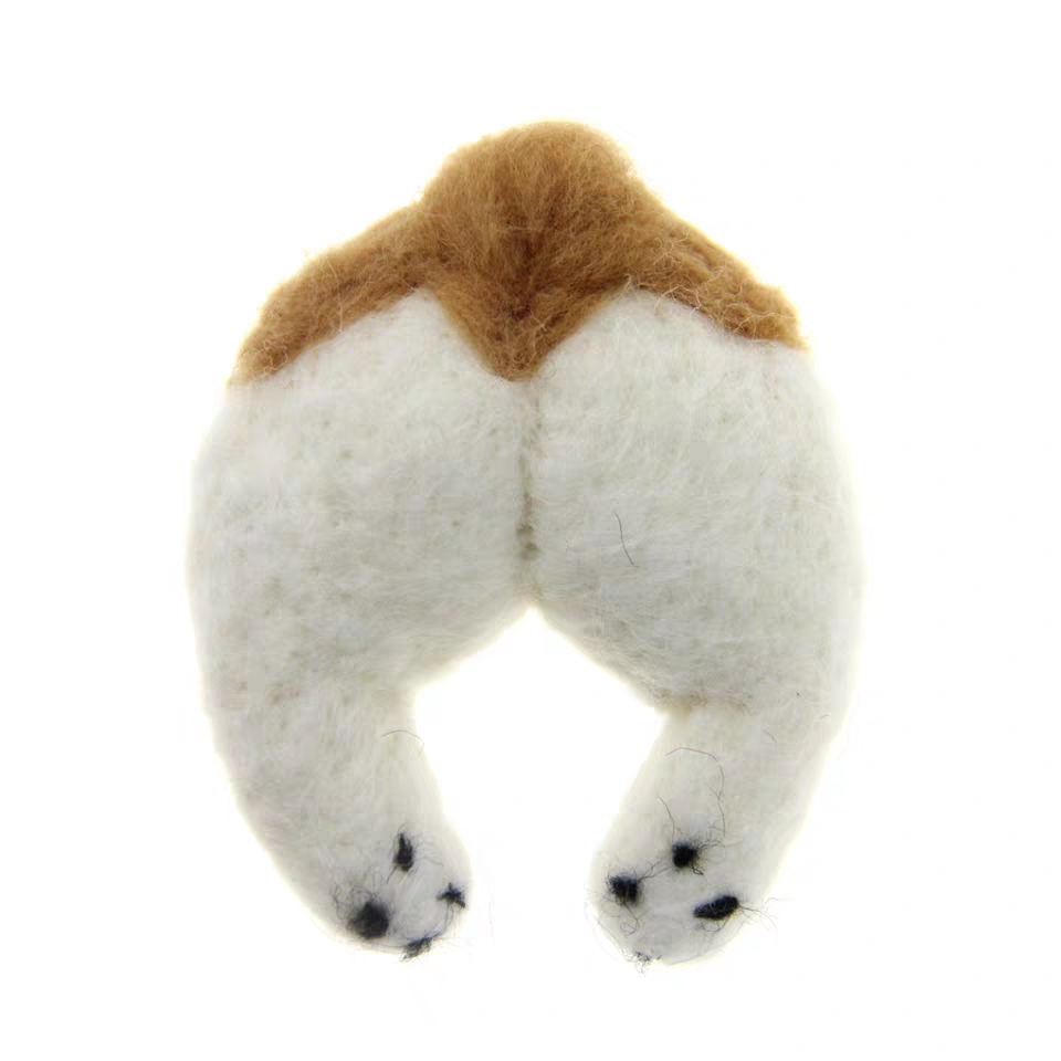 Wool felt phone case accessories, key pendant materials, handcrafted Corgi bottom DIY accessories