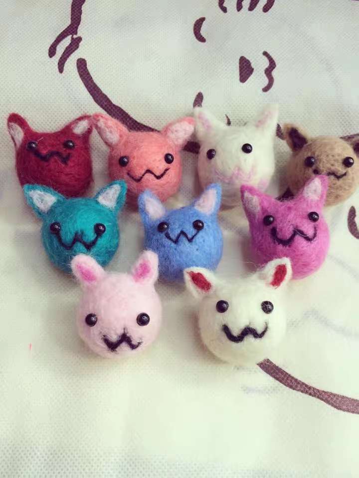 Little cat felt, poke, poke, musician diy decorative items, finished accessory materials, Japanese and Korean headwear, pendants, animal accessories