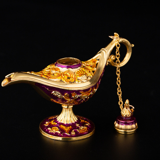 Direct sales from the manufacturer of creative European retro enamel Aladdin lamp metal handicrafts and home decoration ornaments Item Picture