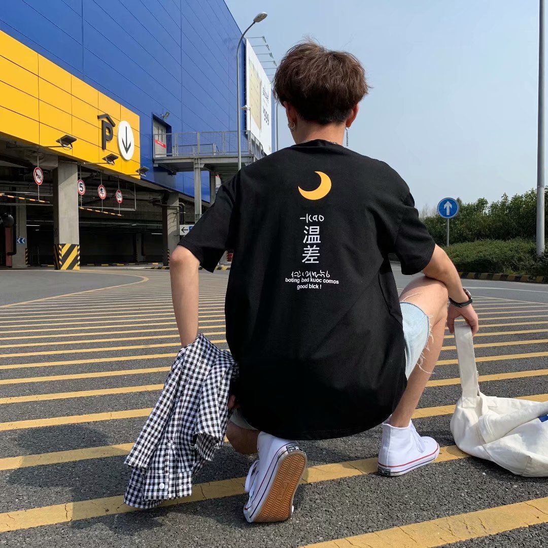 Pure cotton T-shirt for men's summer trend new T-shirt autumn fashion brand men's short-sleeved shirt Specification image