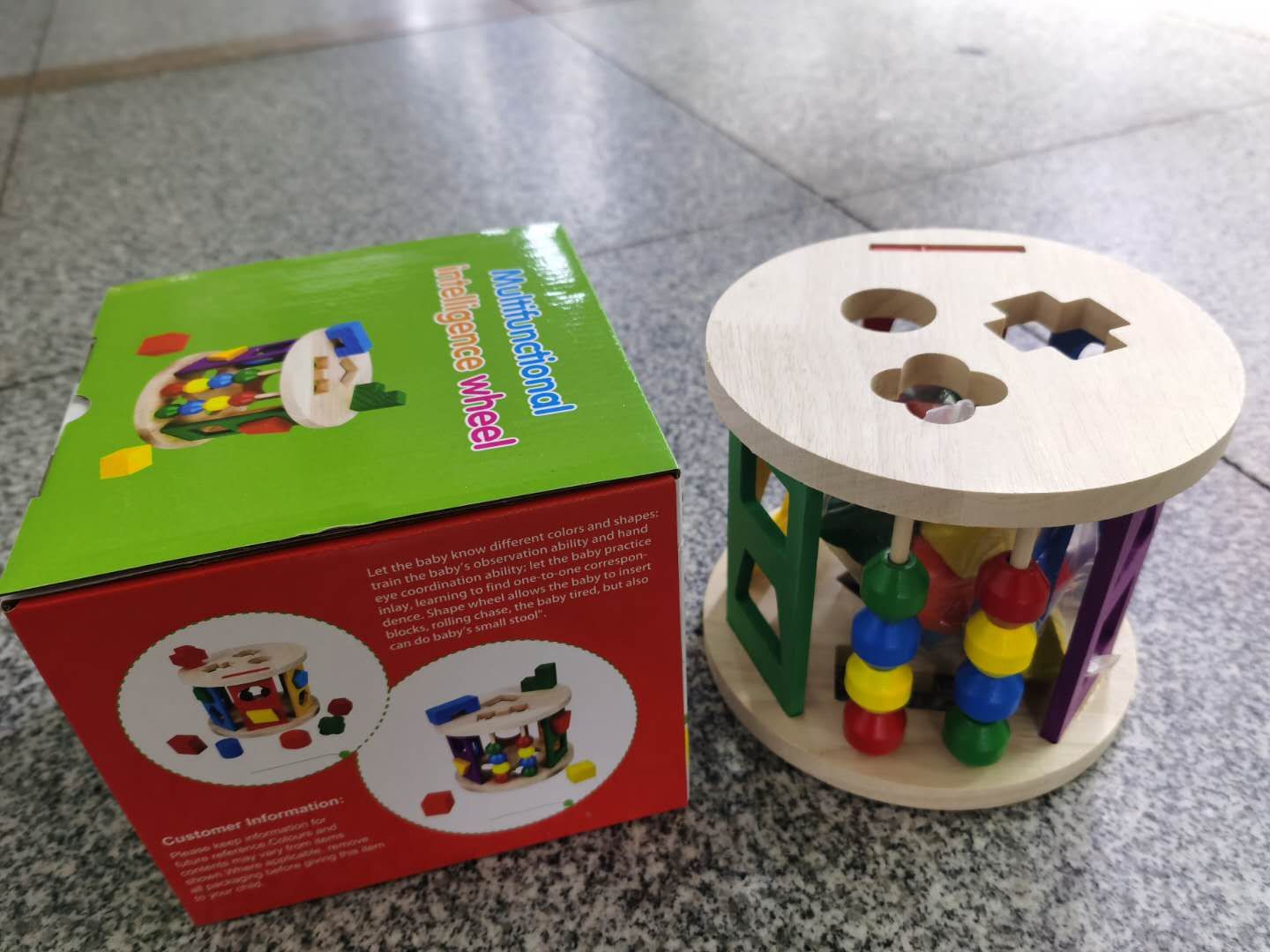 Multi-functional toy building block rack, wooden toys