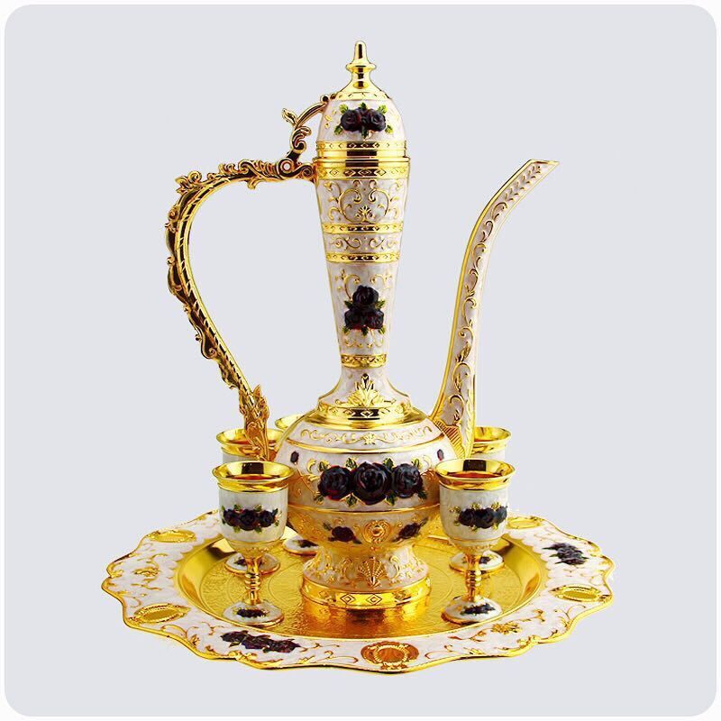 特大号欧式锌合金酒杯酒具套装金属工艺品礼品家居酒柜装饰摆件详情图7