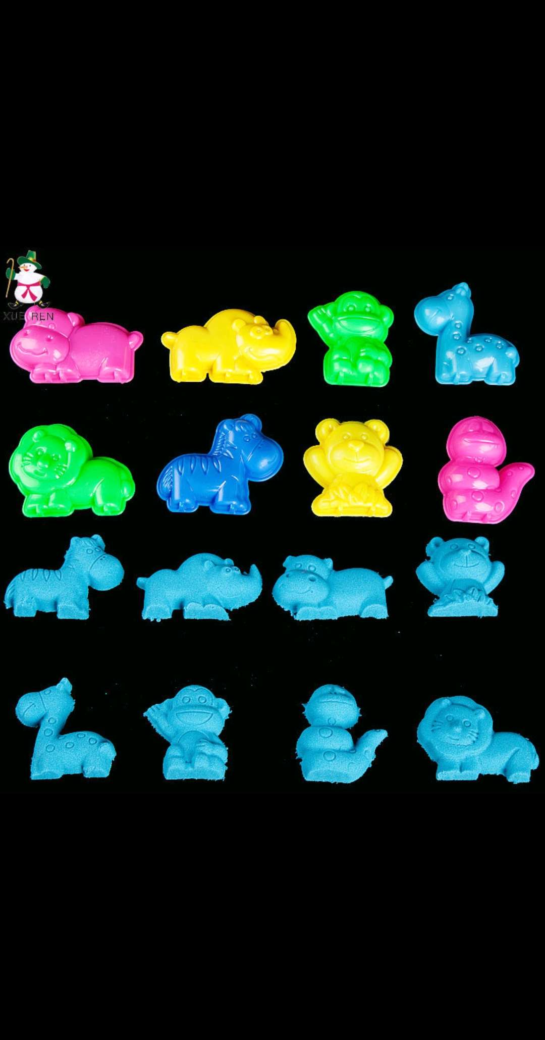 儿童玩具沙塑料模具 彩沙成型模套装陆地动物手工模具厂家直销