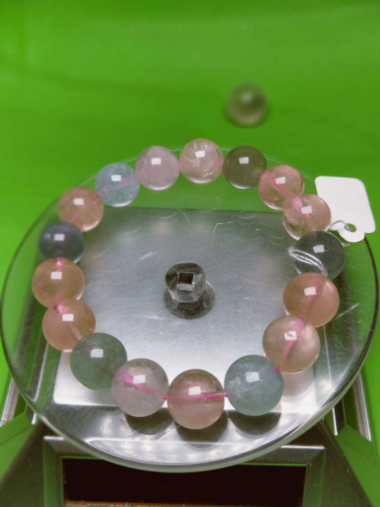 Natural crystal (Morganite) bracelet