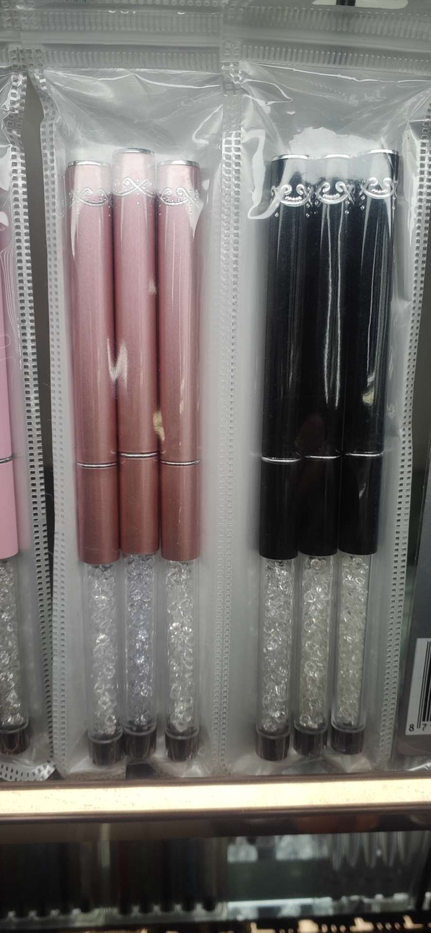 3支扁尖水晶笔