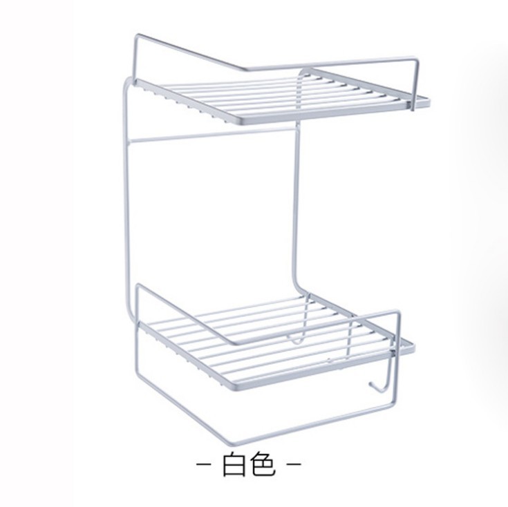 Suction Wall Kitchen Shelf Bathroom Bathroom Iron Wall Hanging Perforation-Free Viscose Storage Shelf Manufacturers Specification drawing