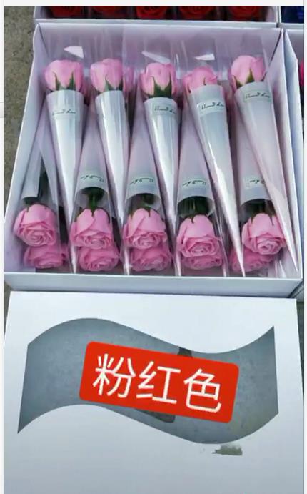 Creative soap flower gifts for Valentine's Day and Mother's Day, rose handicrafts, soap flower decorative gifts, artificial flowers, single roses Item Picture