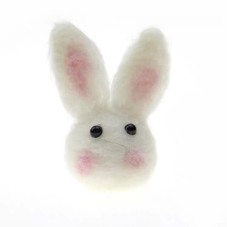 Rabbit wool felt, Poke Poke Fun, DIY finished products, materials, accessories, headwear, brooches, pendants, children's hats details Picture