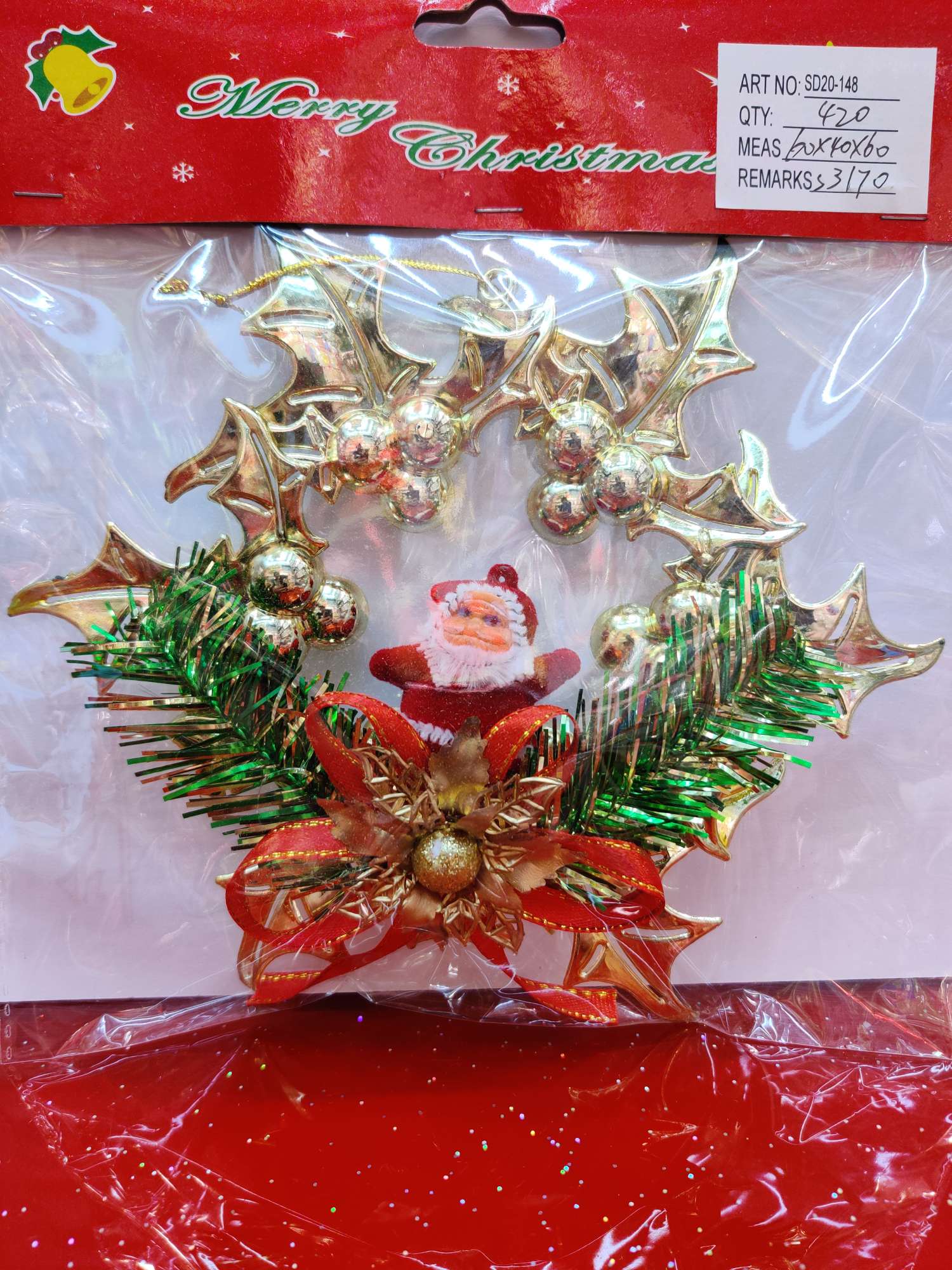 Christmas pendant Leaf and Fruit Ring 20-148