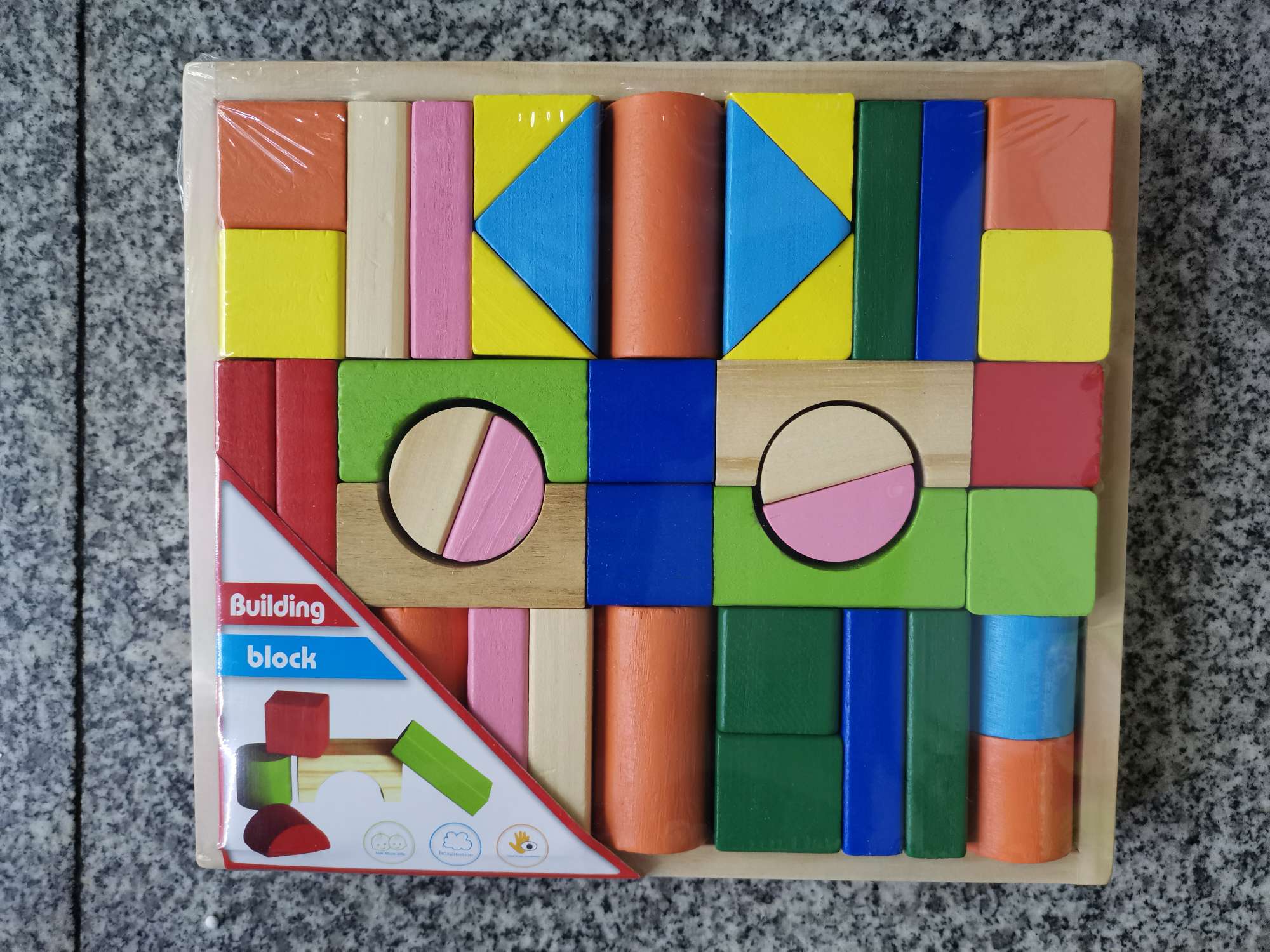 木盒积木 几何形状拼图 七巧板拼板 puzzle