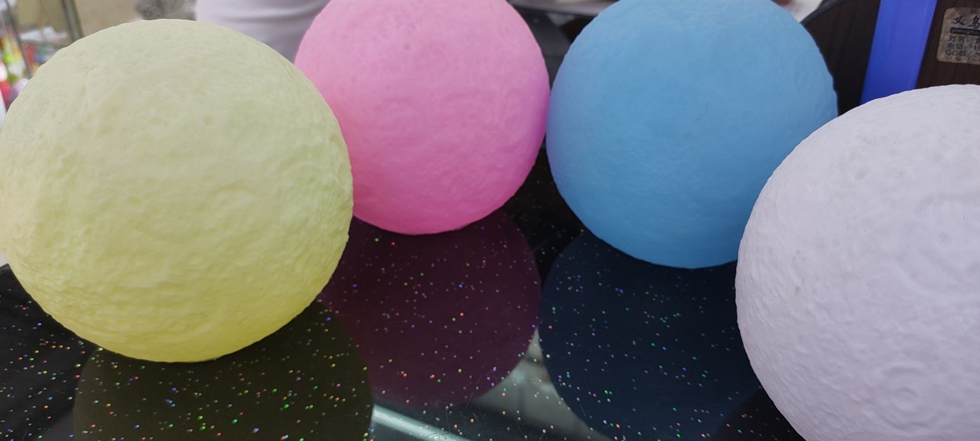 The moon is covered with colorful night lights thumbnail