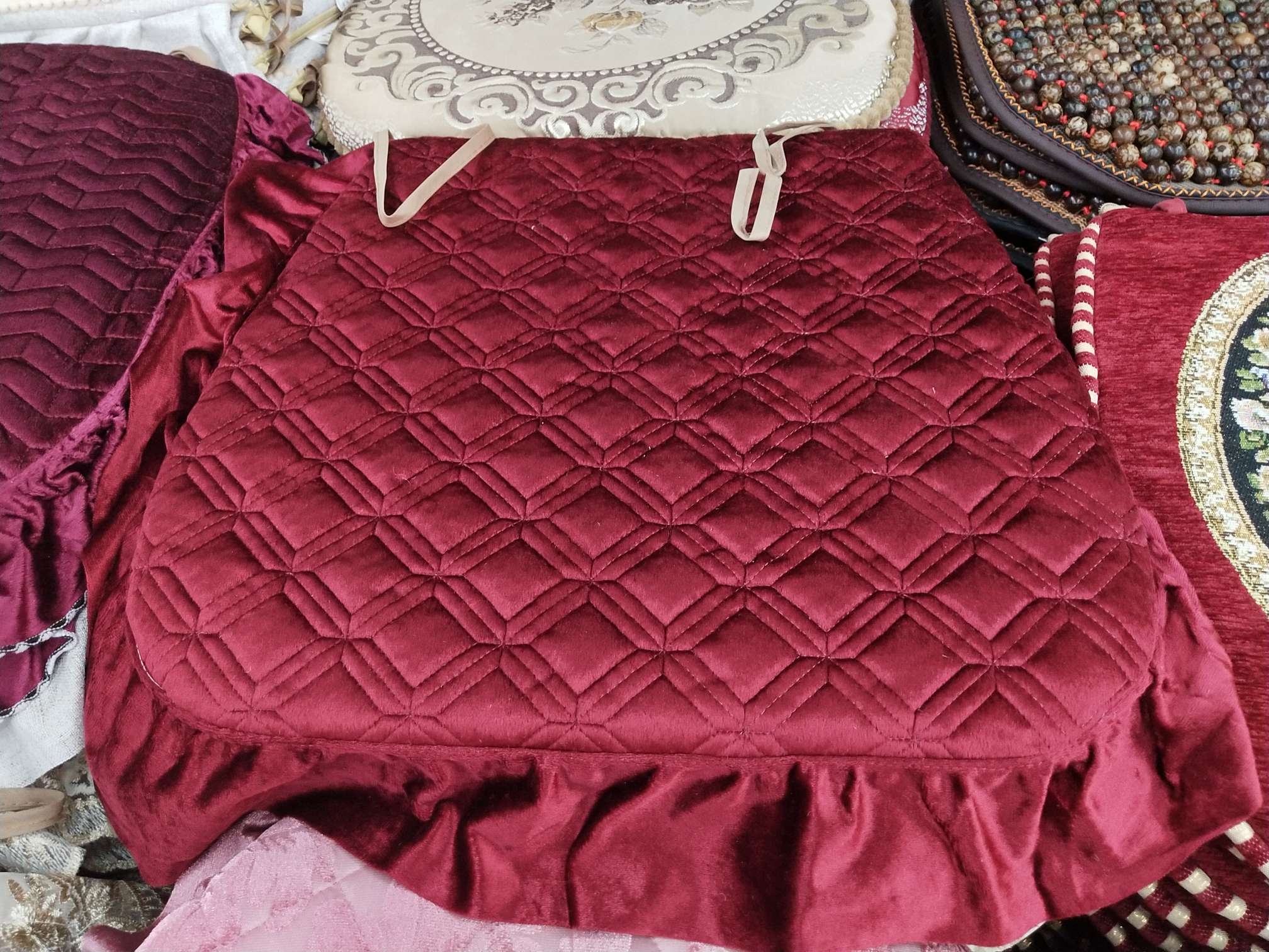 Sofa chair stool cushion cushion with lace wholesale thumbnail