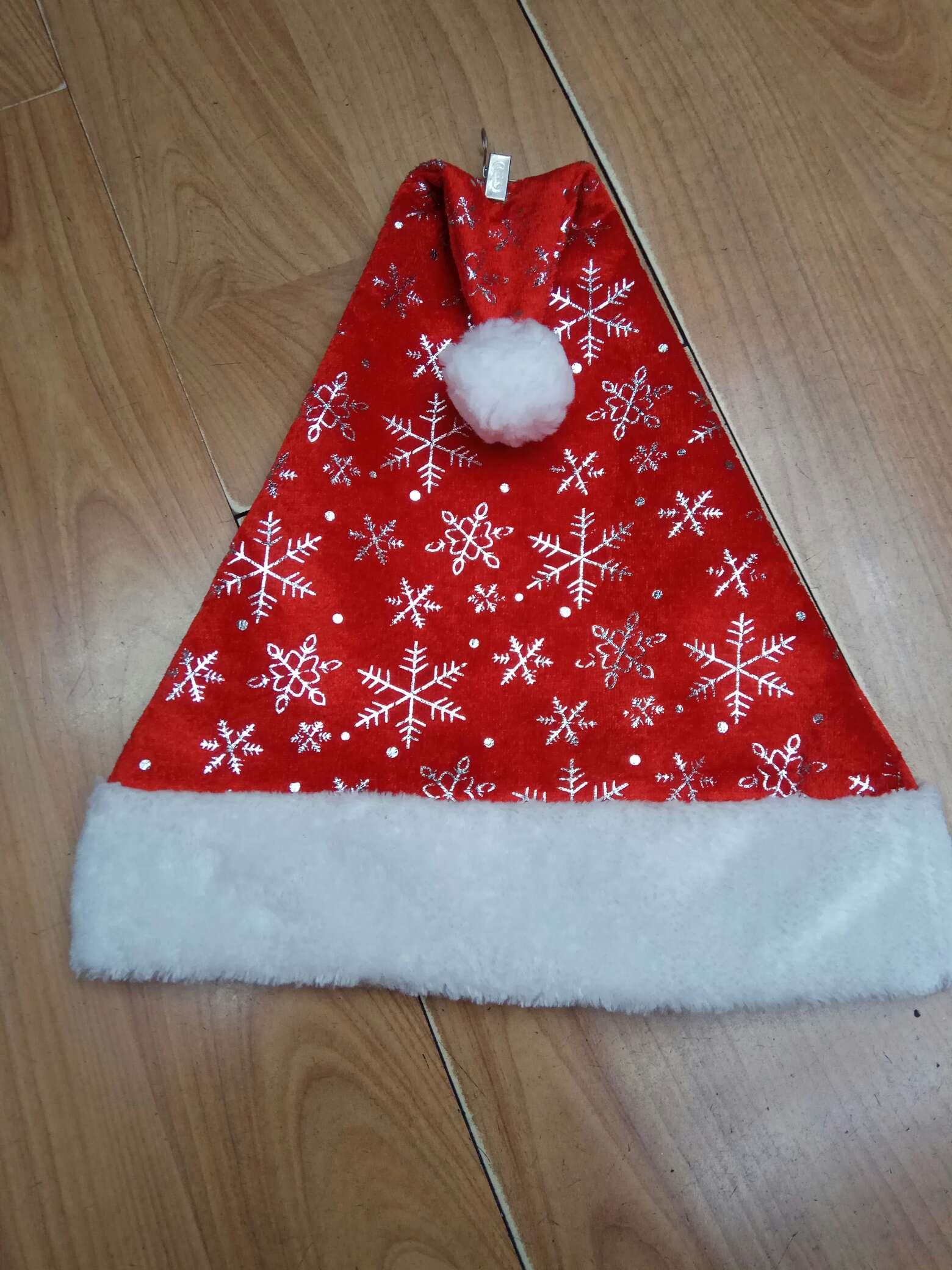 Velvet snowflake short fur hat
