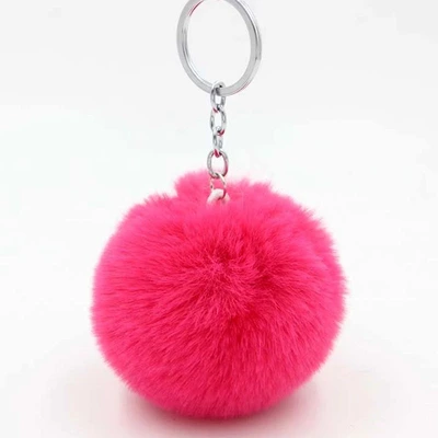 Manufacturers Of Explosive Simple 8Cm Imitation Rex Rabbit Fur Fur Bag Keychain Decoration Car Pendant Accessories