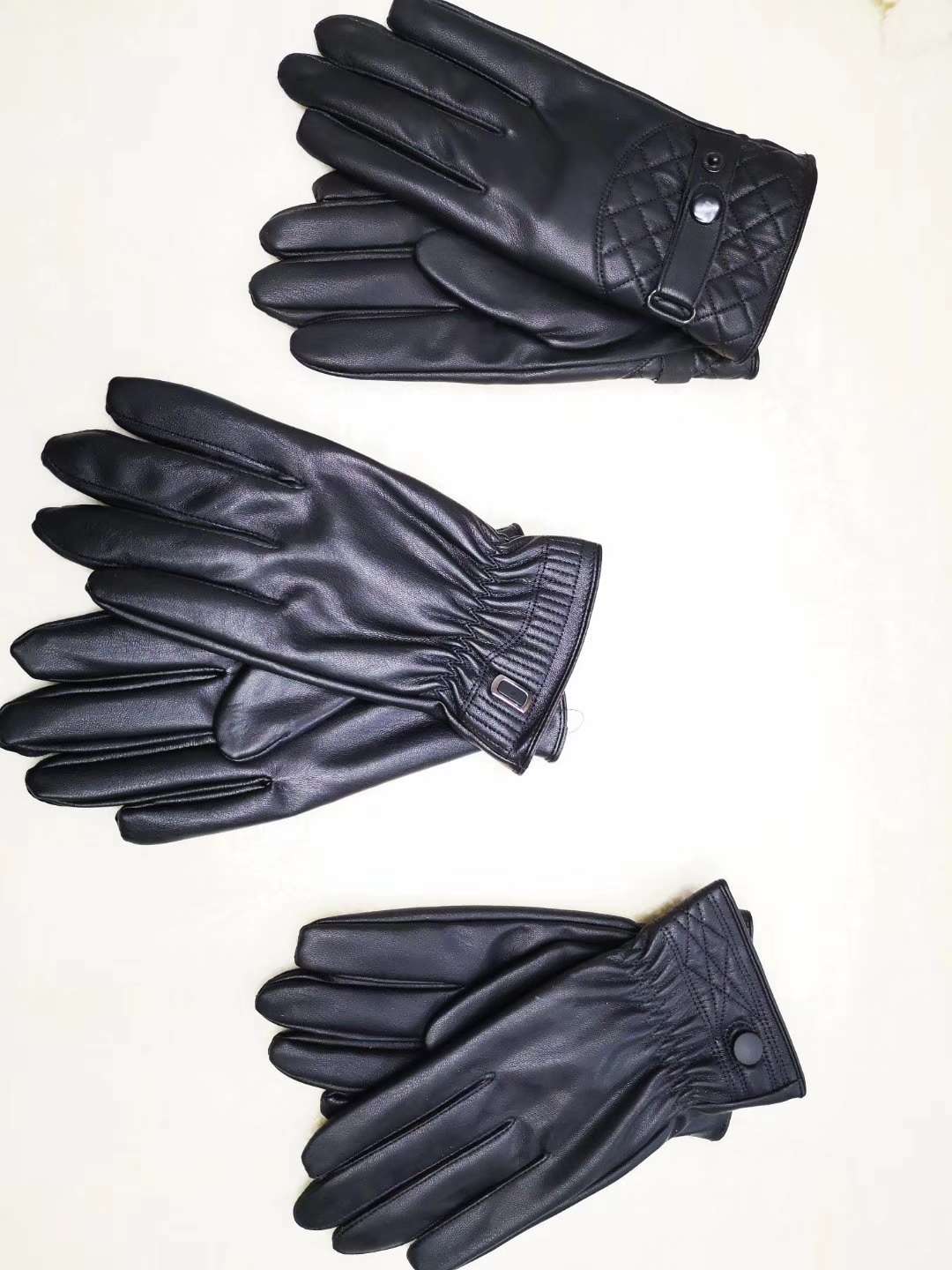 男女PU休闲防水触摸屏手套。。。。。细节图