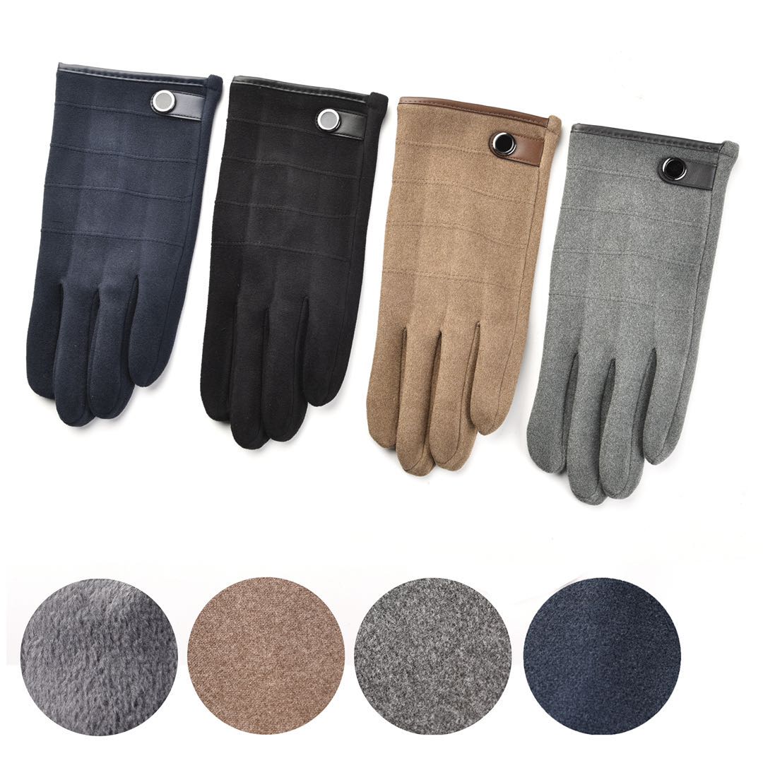 20 new men's touch screen waterproof velvet leisure autumn and winter warm gloves thumbnail