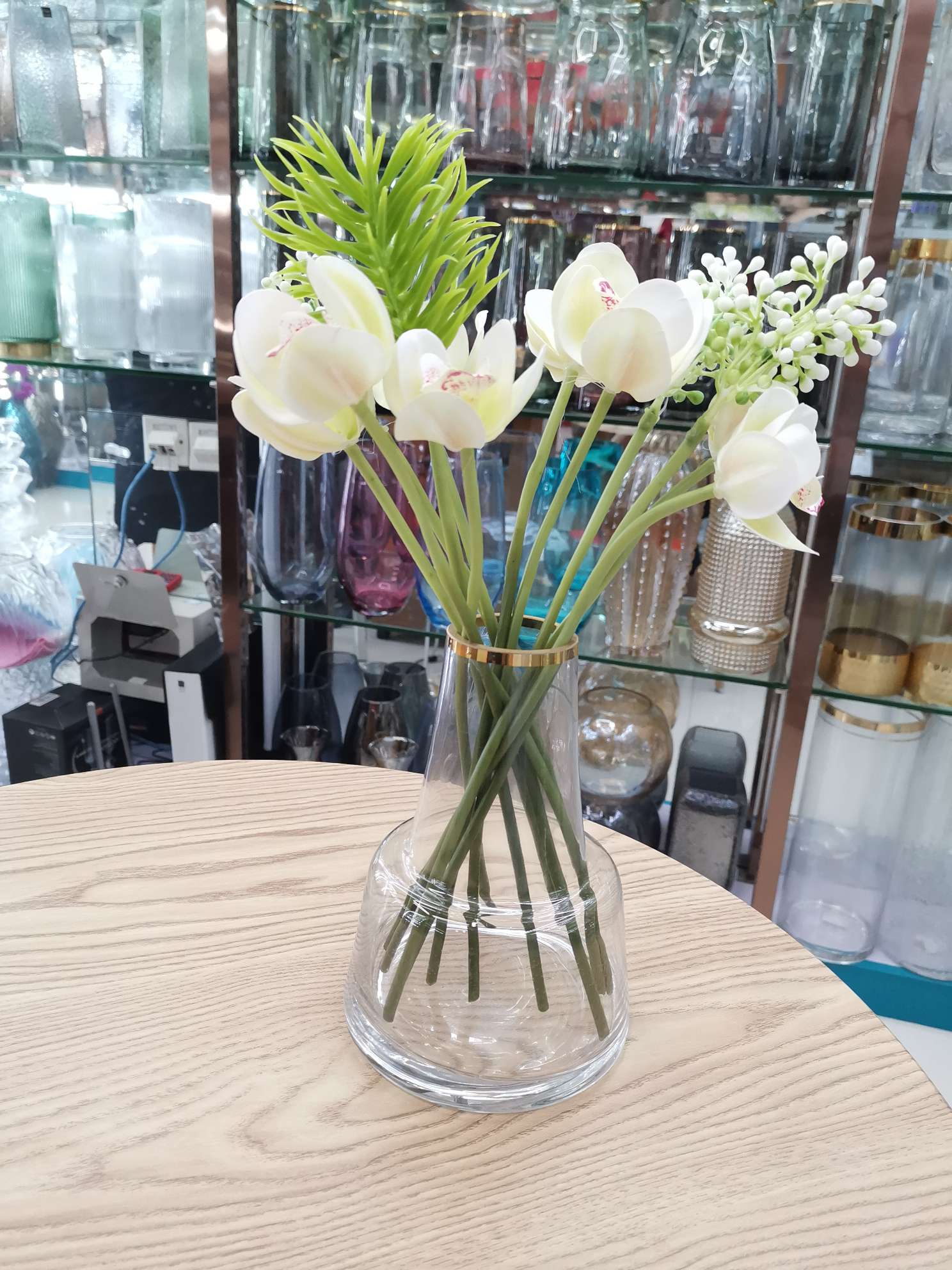 Factory Direct, Modern Creative Glass Small Mouth Vase Decoration, In Stock (1 Piece ¥30 Wholesale)