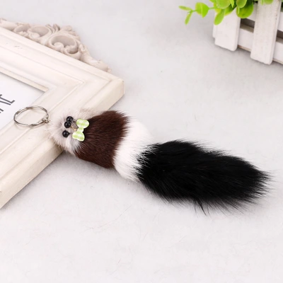 Fur Cute Lady Car Key Fox Pendant Cell Phone Purse Bag Hanging Ornament