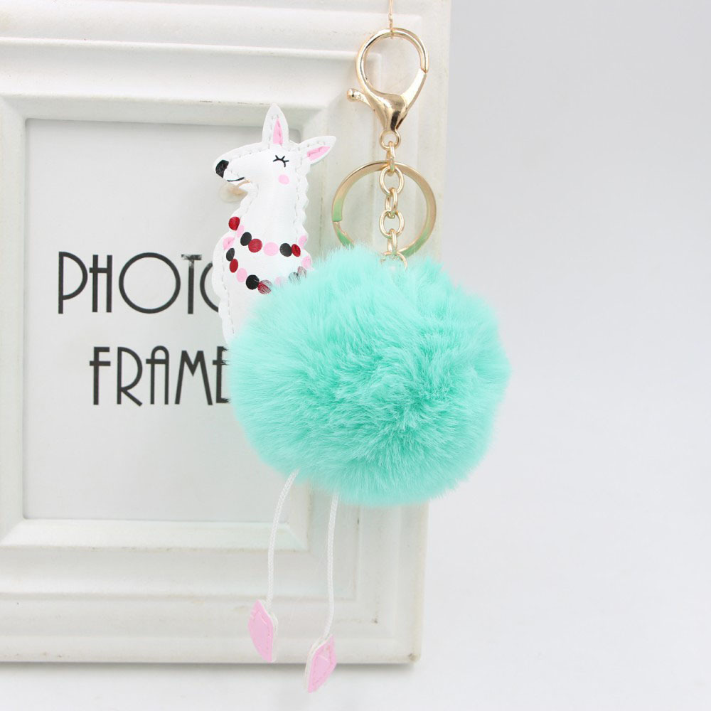 Plush Lamb Alpaca Hair Ball Keychain Pendant Christmas Alpaca Hair Ball Simulation Bag Pendant Specification drawing