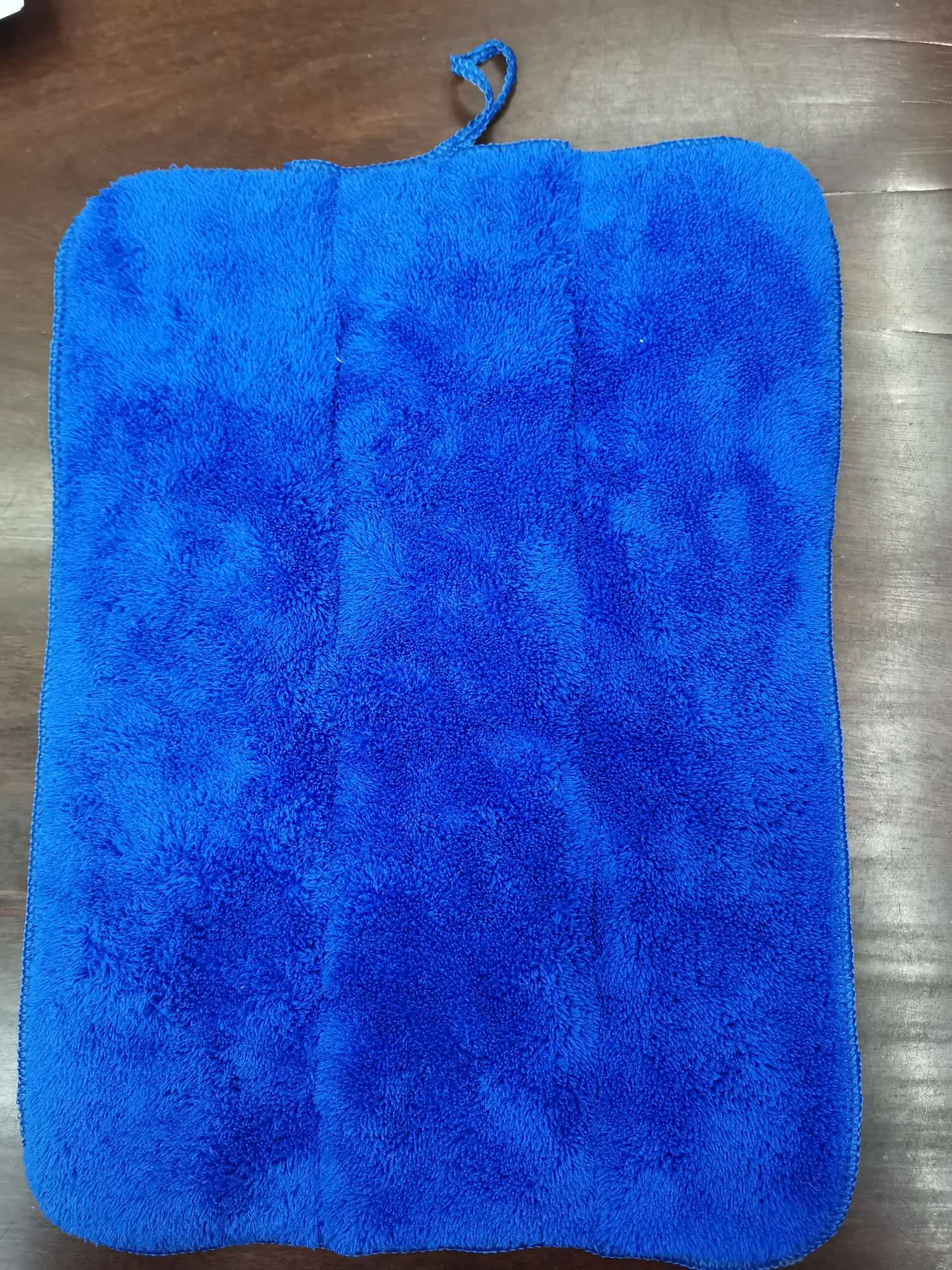 丿LZ-165洁丽竹兰色双层加厚珊瑚绒超强吸水柔软挂绳多功能扠洗清洁工具打腊扠玻璃