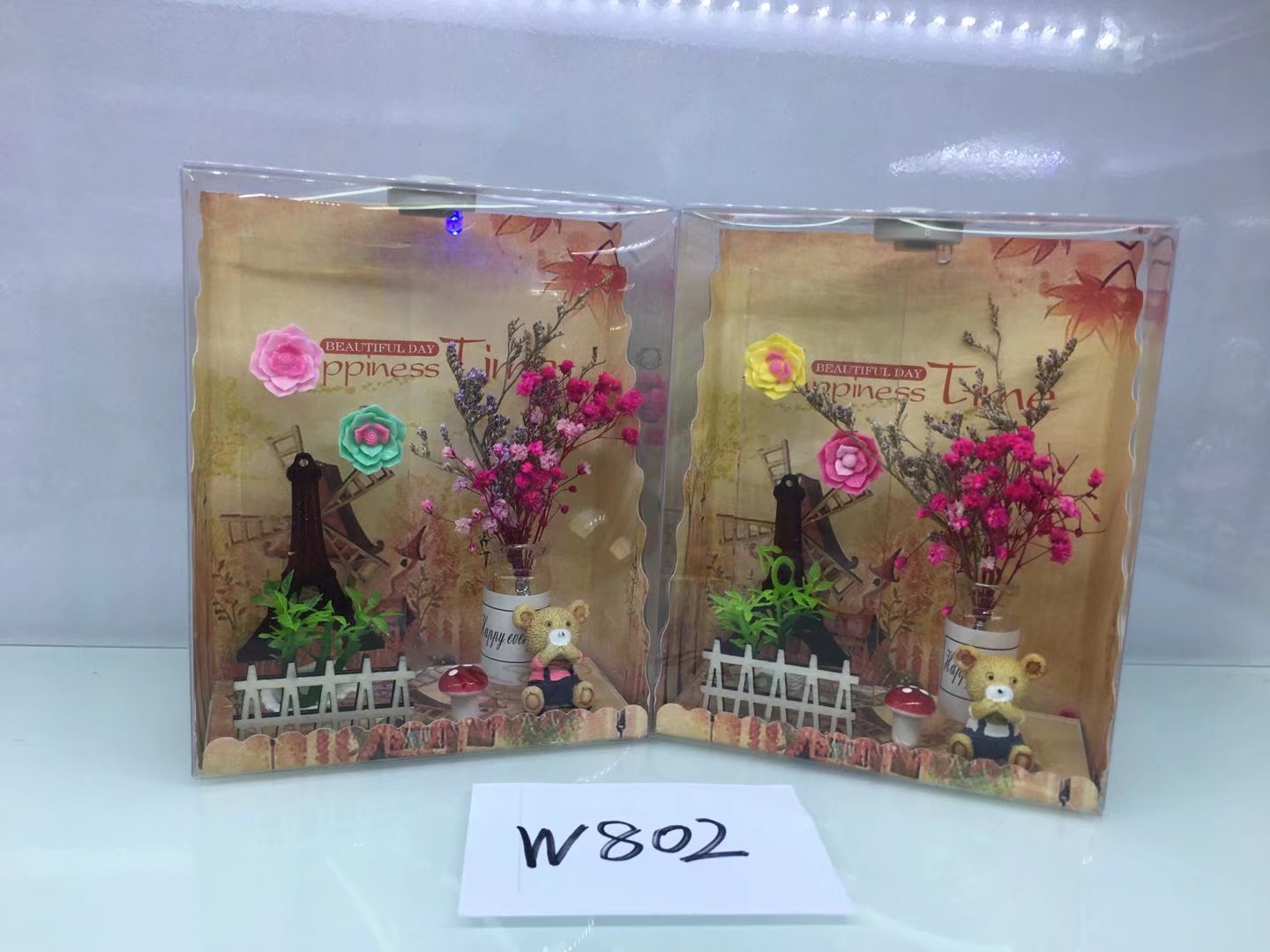 创意树脂熊干花礼盒1工艺品摆件工艺品摆件