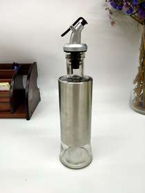 Glass oil bottle