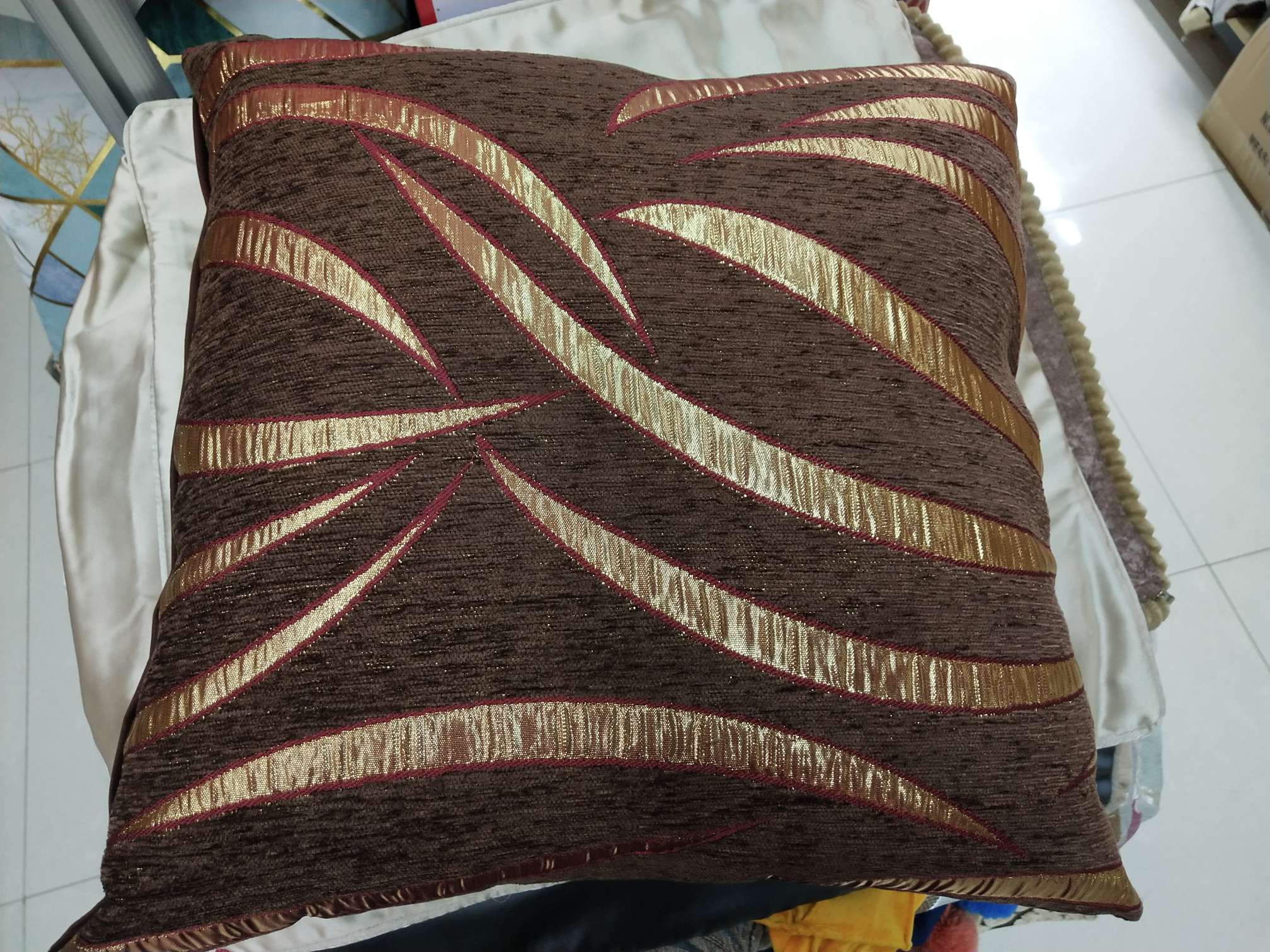 Throw Pillow Cushion Sofa Pillow Pillow Waist Rest Wholesale Gold Brown