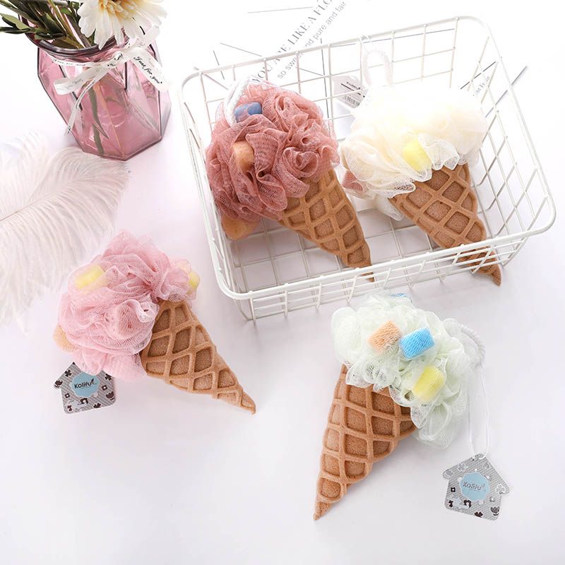 kolifu/康俐肤 可爱冰淇淋儿童洗澡搓澡沐浴球浴花详情图1
