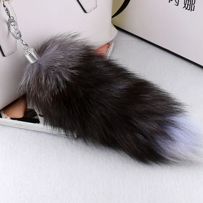 Manufacturers Wholesale Sales Of Large Fox Tail Key Chain Women's Pendant Car Key Chain Bag Hanging Ornaments
