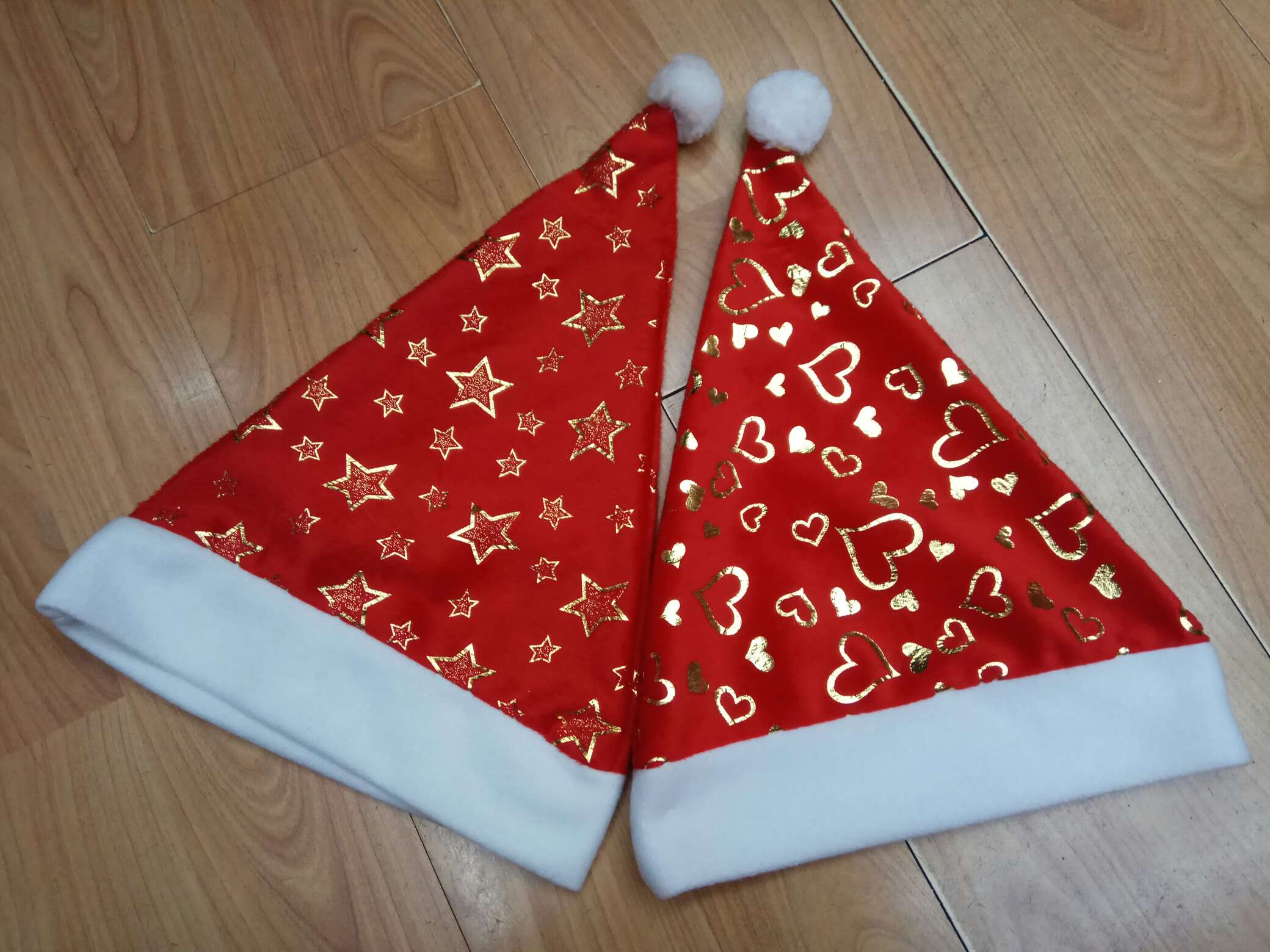 Five-star heart fleece brim hat
