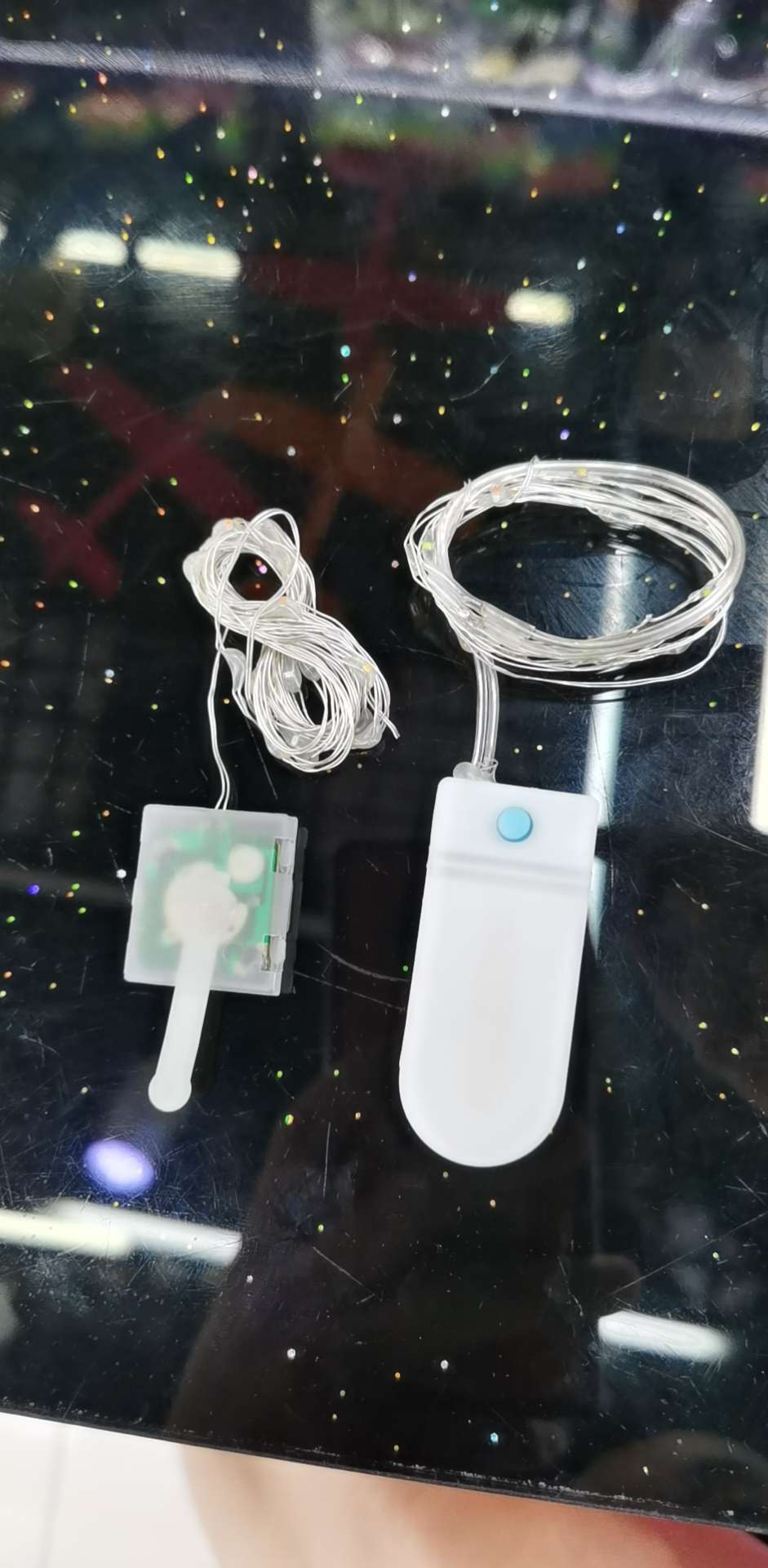 2032电子盒/银线灯/礼盒装饰灯白底实物图