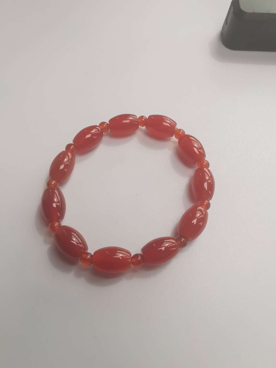 Red agate raw stone bracelet, full color and full flesh, natural light photo, genuine in stock