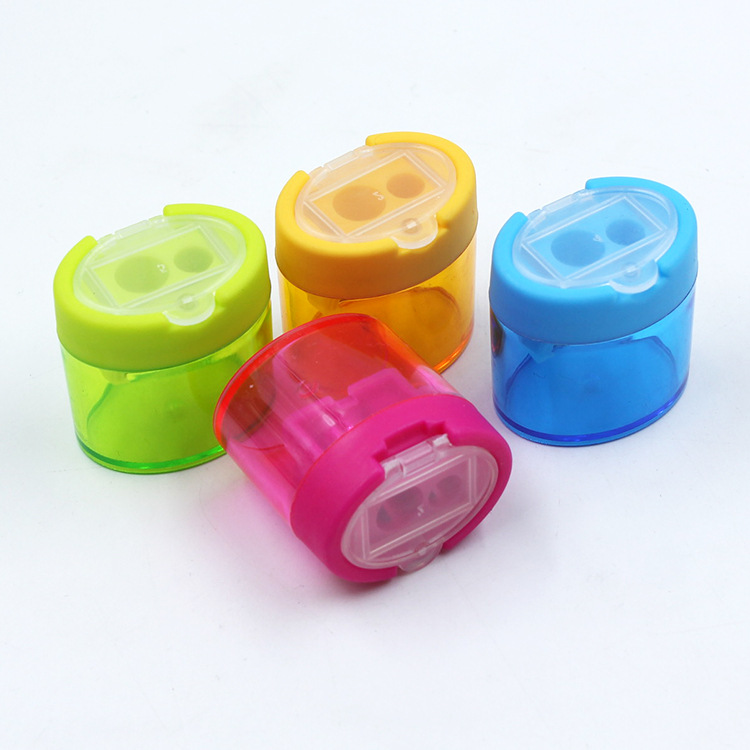 Factory direct sales of hot-selling double-hole pencil sharpeners, plastic double-hole pencil sharpeners, customizable logos available undefined