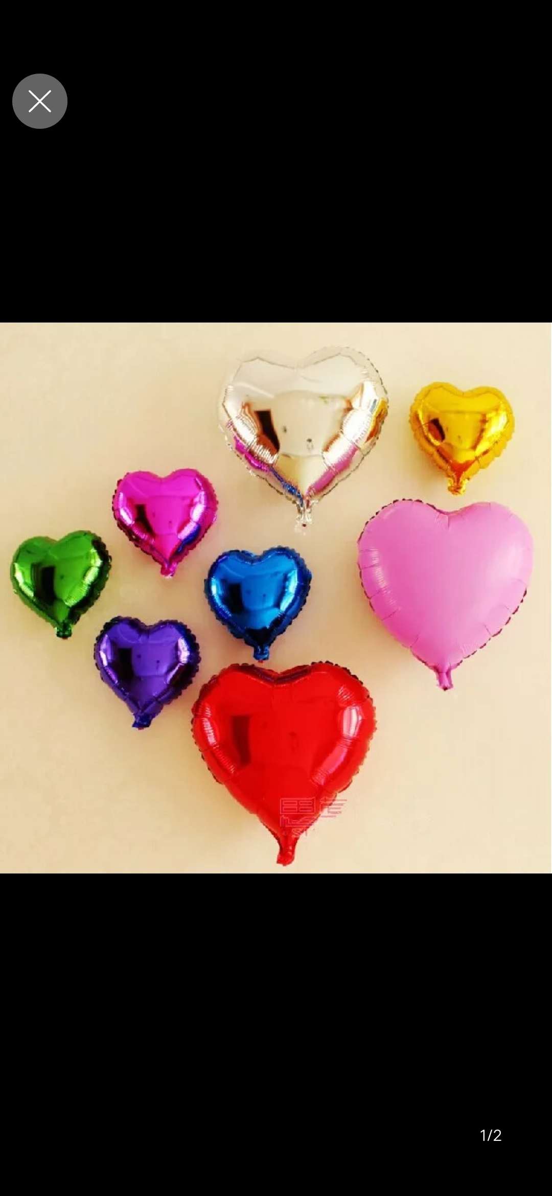 18-inch heart-shaped aluminum film balloon