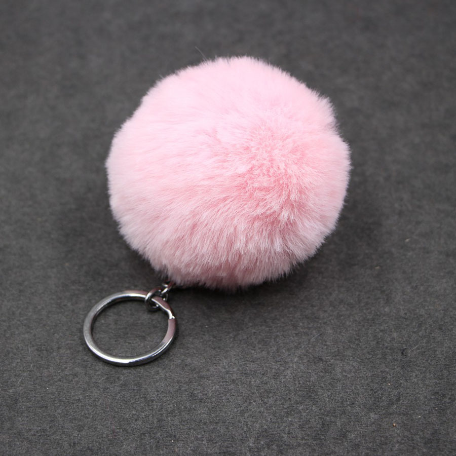 Manufacturers Of Explosive Simple 8Cm Imitation Rex Rabbit Fur Fur Bag Keychain Decoration Car Pendant Accessories details Picture