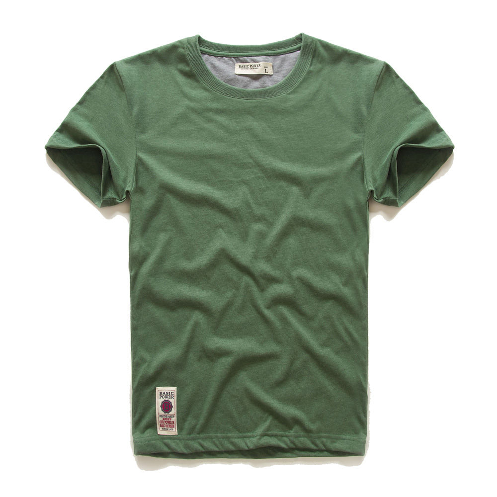 High-end men's T-shirt, slim, pure cotton, sweat-absorbing, quick-drying, trendy bestseller, comfortable details Picture