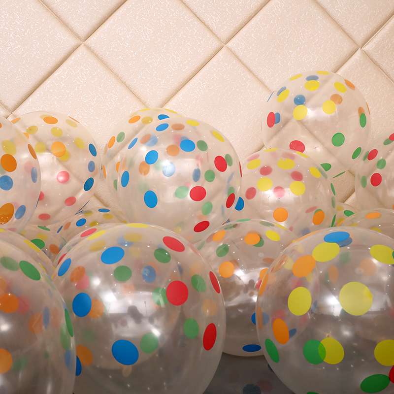 Transparent balloon with dots