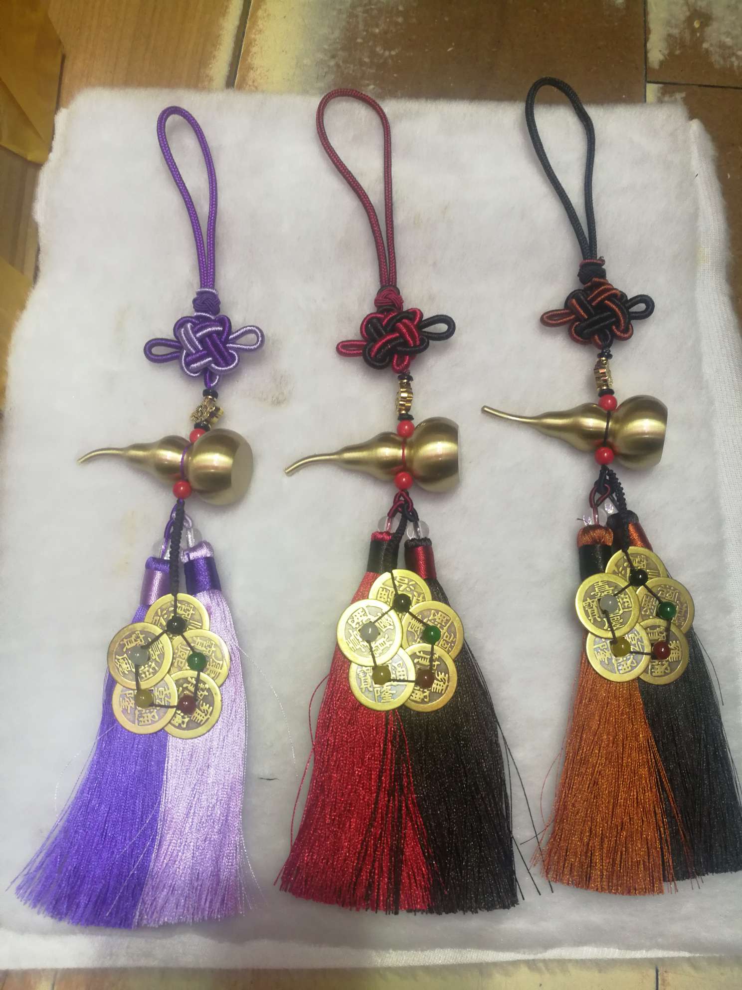 Pure copper brushed sealed oil hoist car hanging, Five Elements and Five Emperors coin car hanging! Specification image