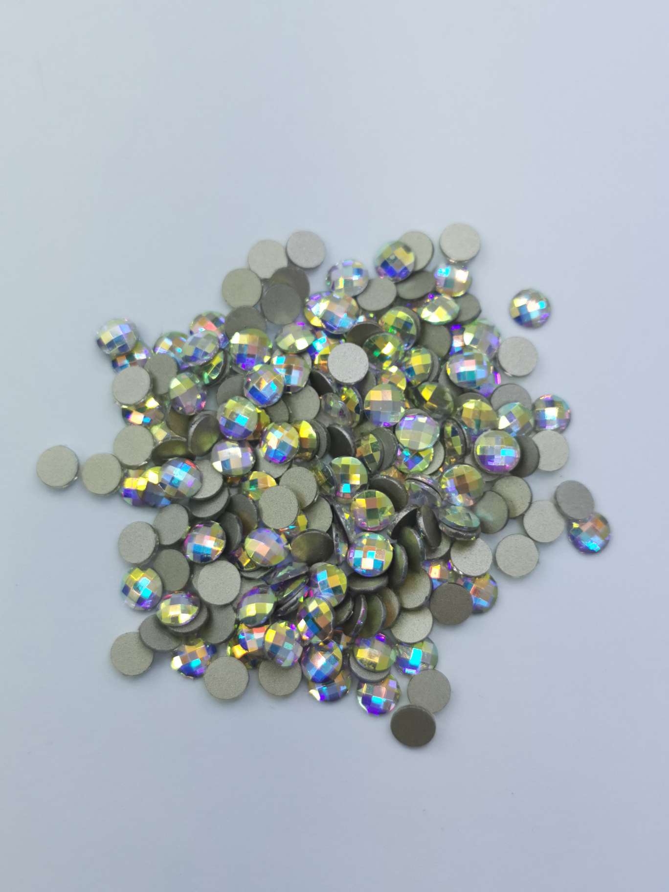 6mm circular grid flat-bottomed diamond AB color