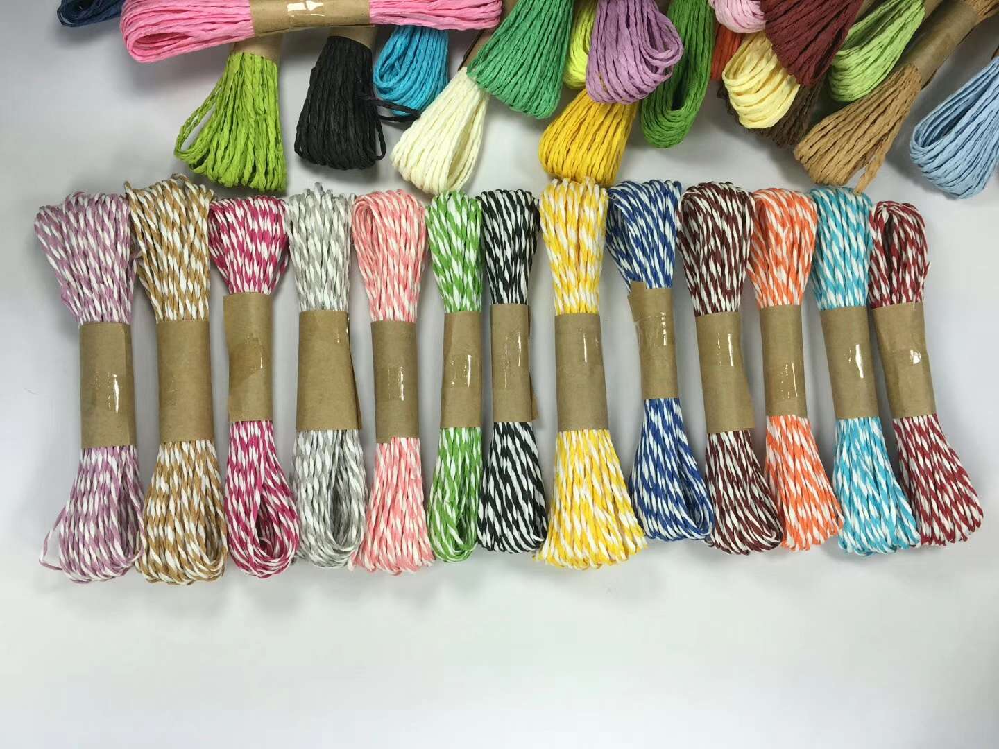 拉菲草之家双股纸绳DIY彩色手工绳幼儿园贴画纸绳套装