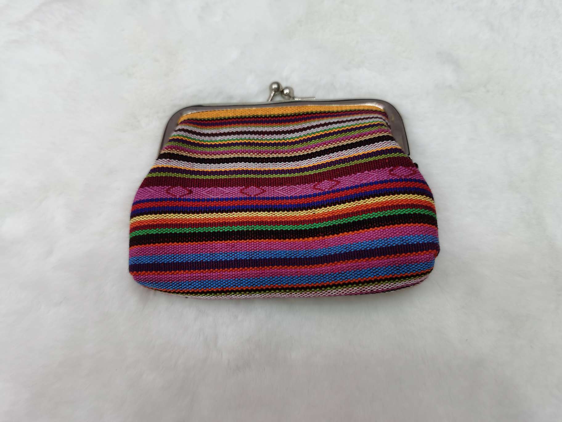 A 4 inch cloth bag with straight strips thumbnail