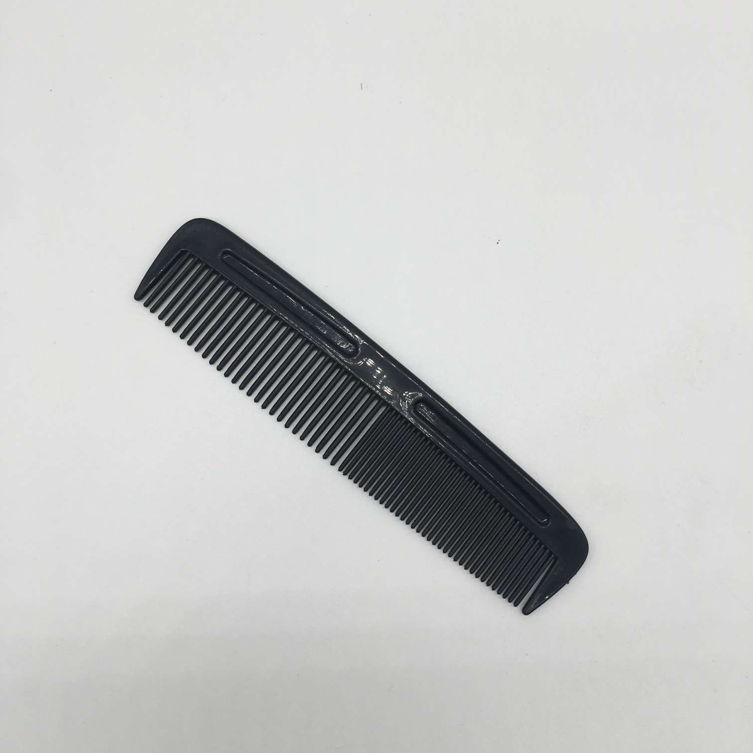 Venta directa de fábrica grosor regla de dos puntas peine de pelo de plástico doméstico negro peine de pelo herramientas de pelo accesorios de pelo 369 Specification image